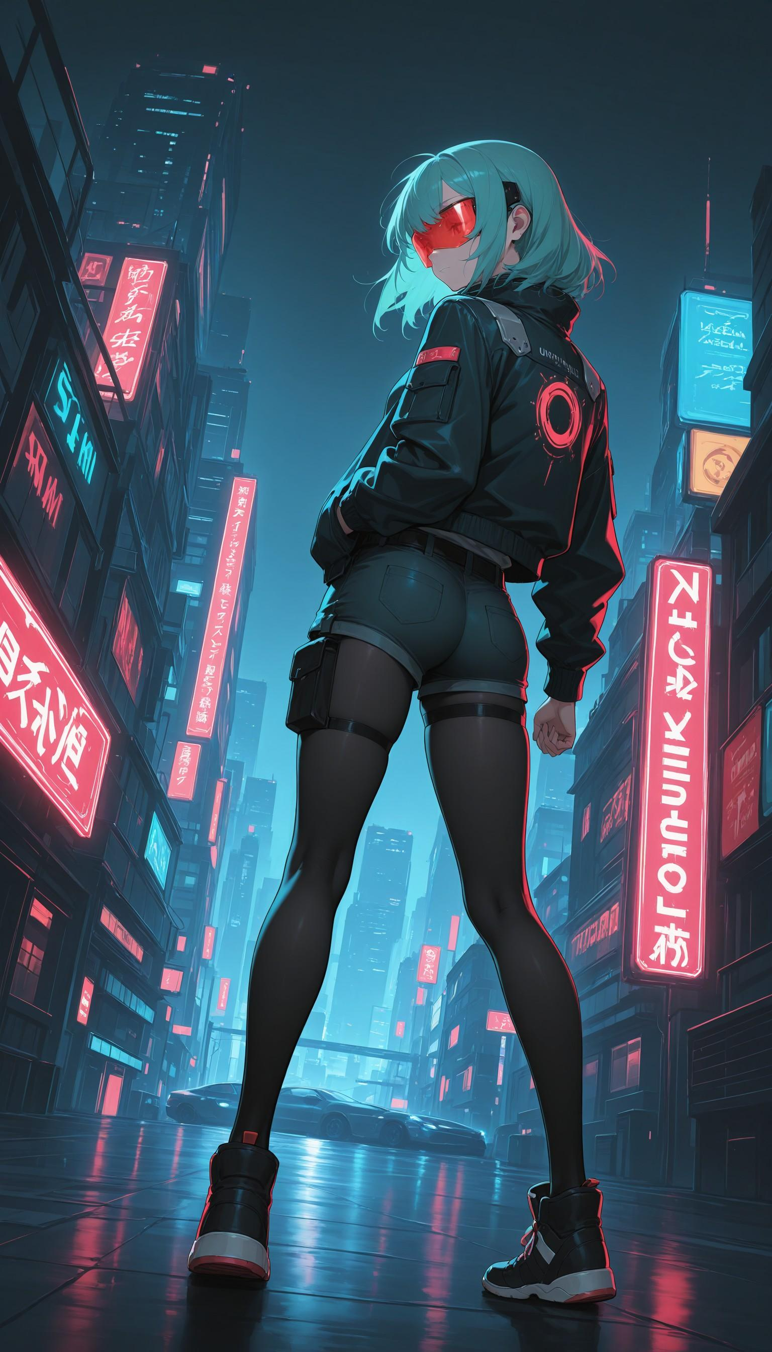 Cyberpunk RPG AI character avatar