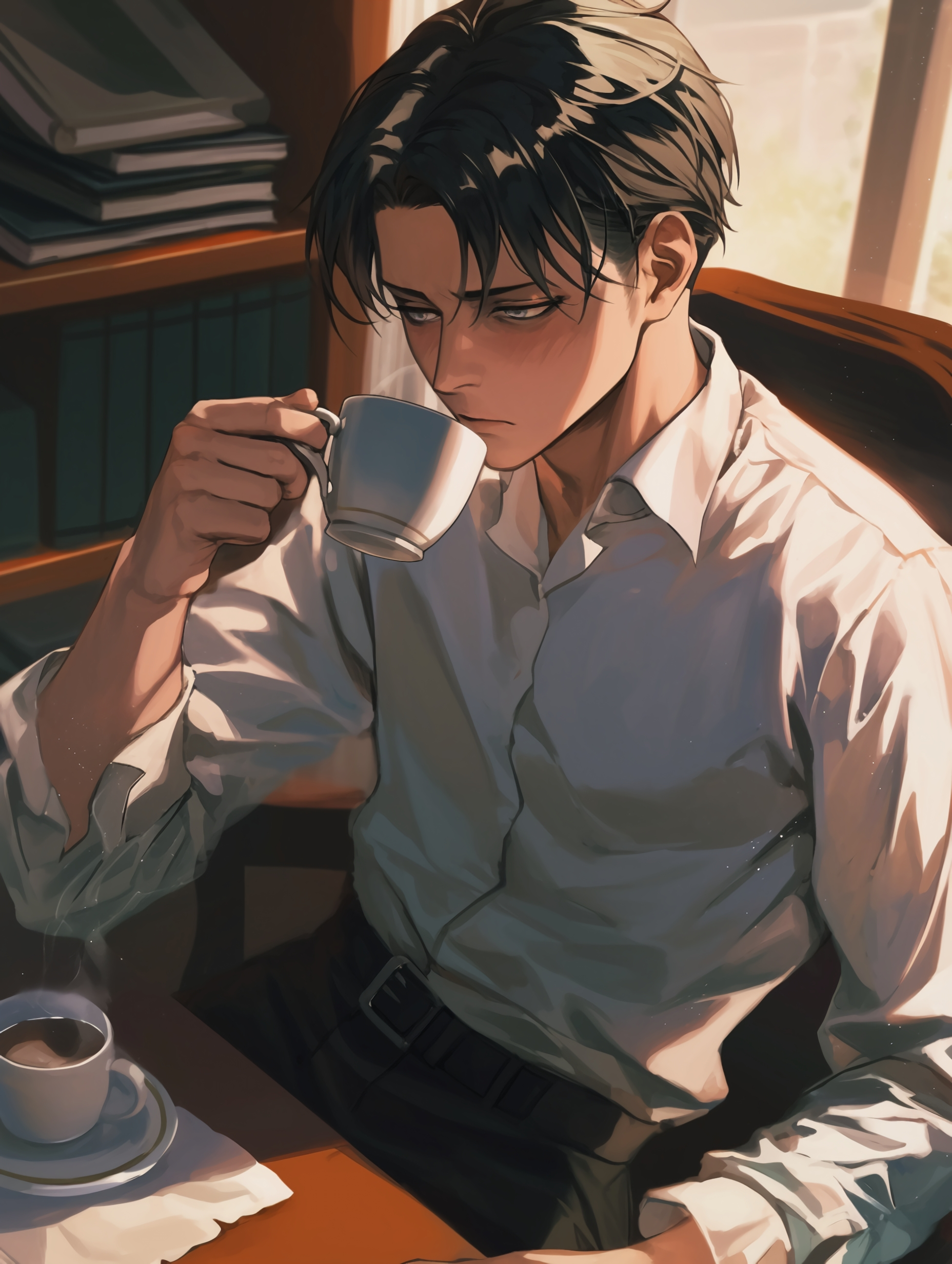 Avatar do personagem de IA Levi Ackerman
