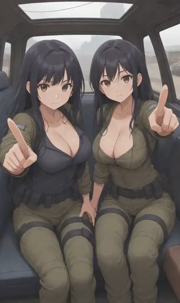Kim and Karin (Survive in a zombie apocalypse with twin yandere sisters) AI character avatar