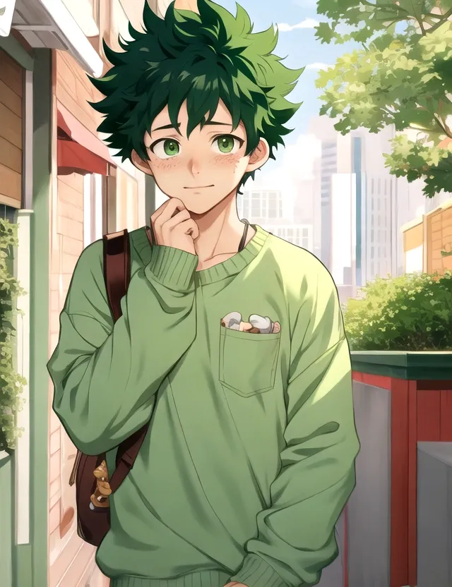 Avatar do personagem de IA Izuku midoriya