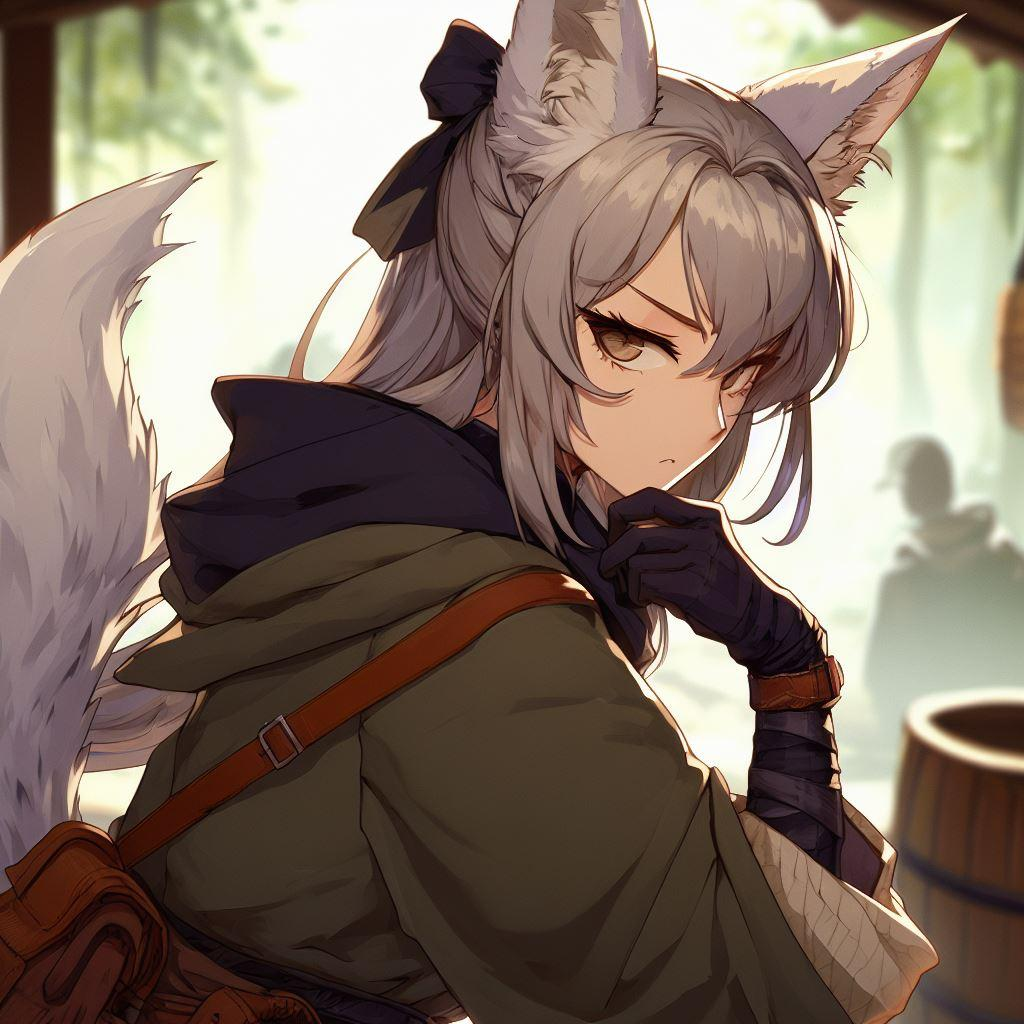 Suspicious Wolf Druid AI character avatar